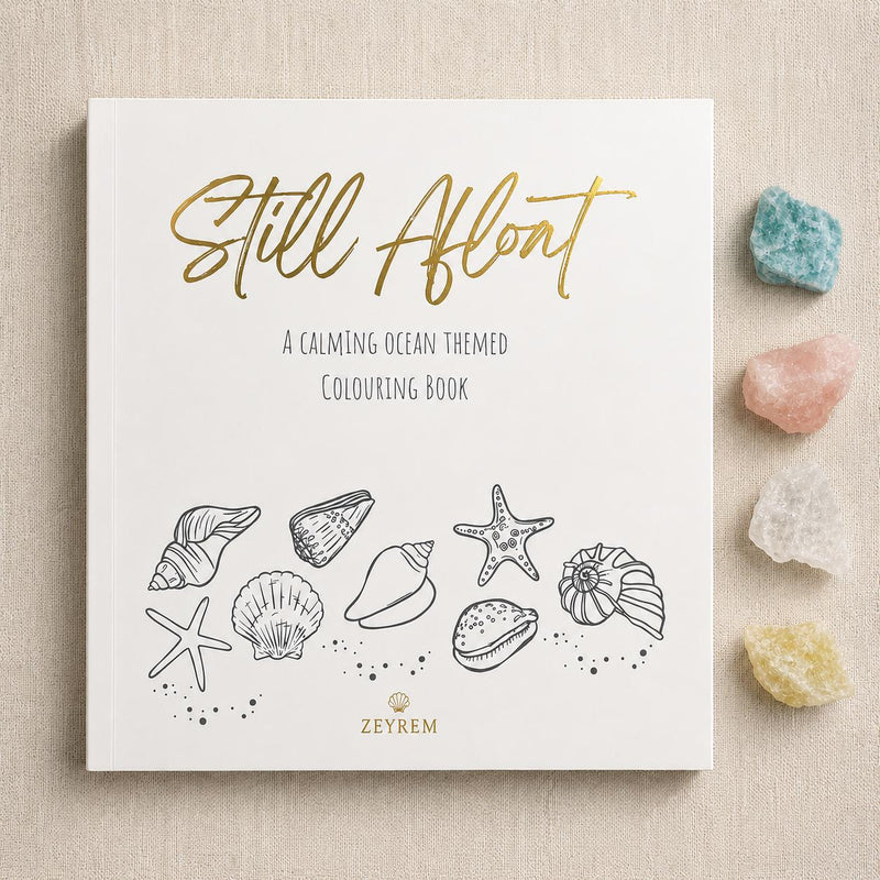 Still Afloat ocean colouring book grief gift set, a sympathy gift from Zeyrem Australia