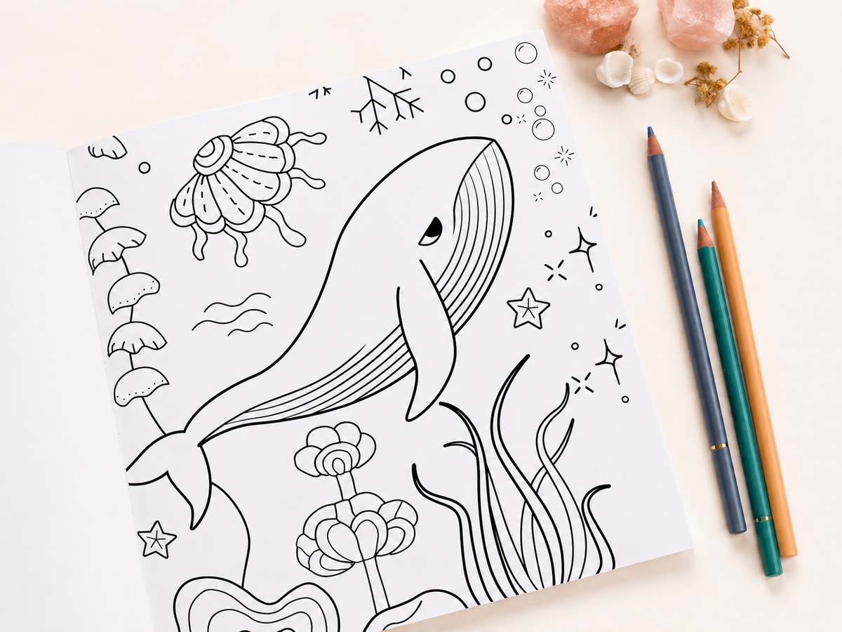Still Afloat grief colouring book from Zeyrem, printed on premium 140gsm paper in Australia
