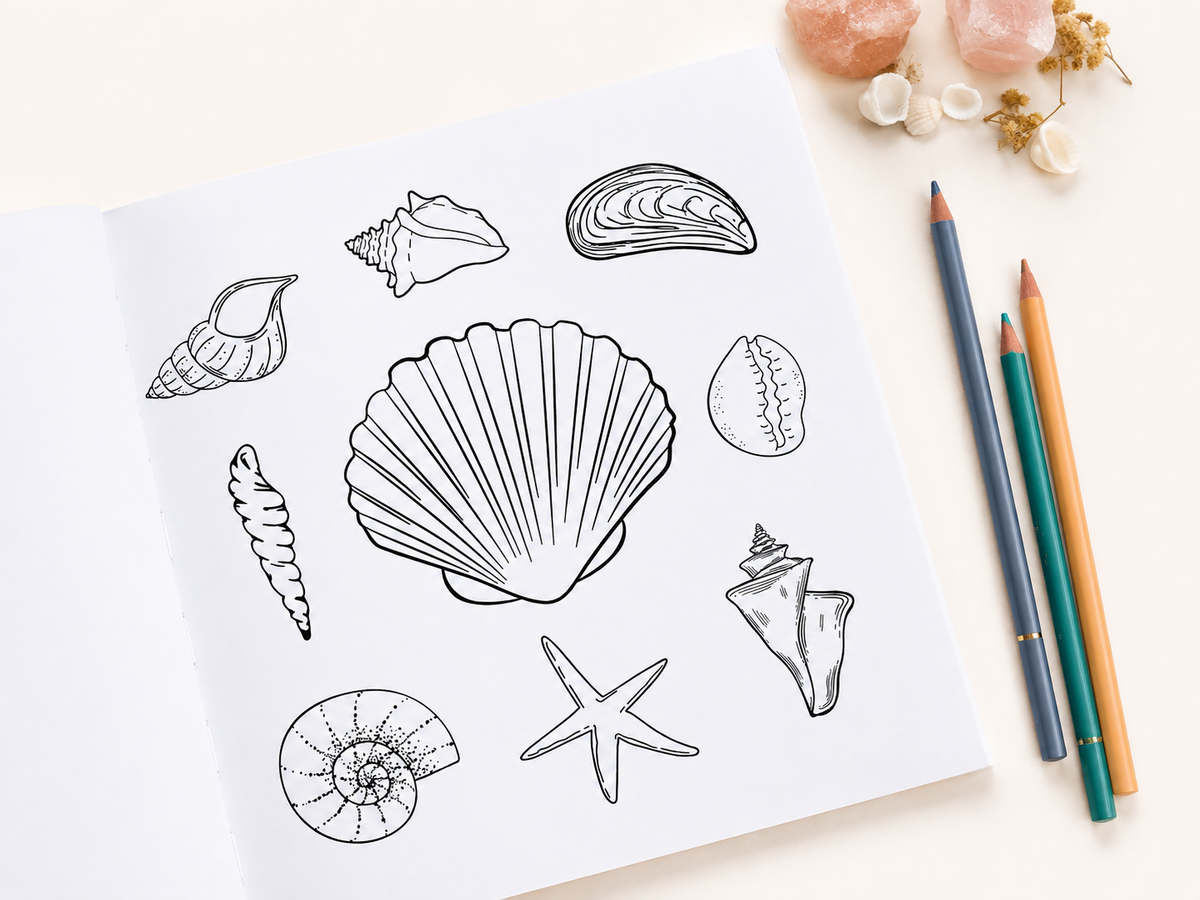 Still Afloat colouring book with 36 single sided ocean illustrations for quiet moments