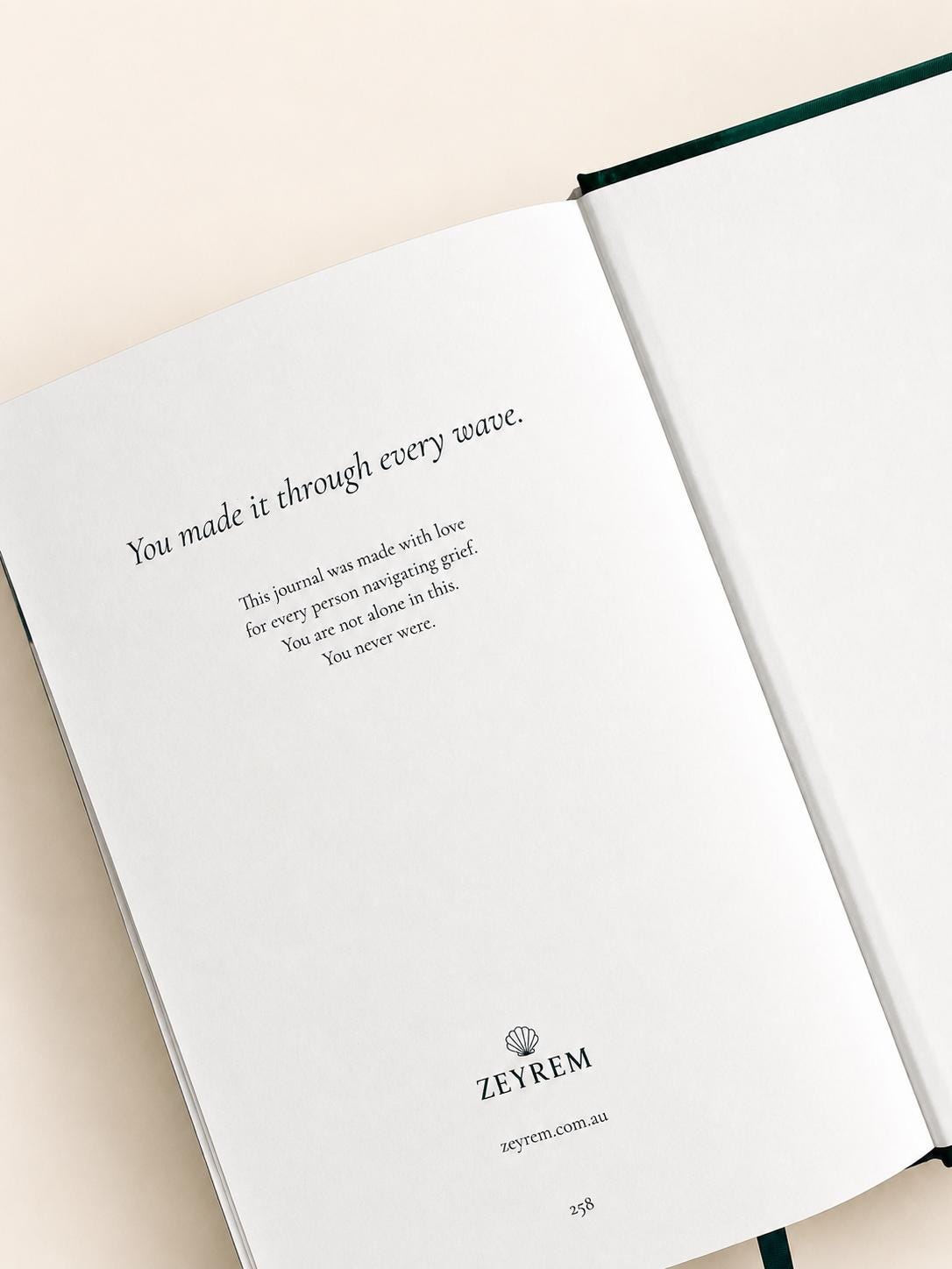 A Letter to You page for the words you never got to say, grief journal for loss of a mother or father